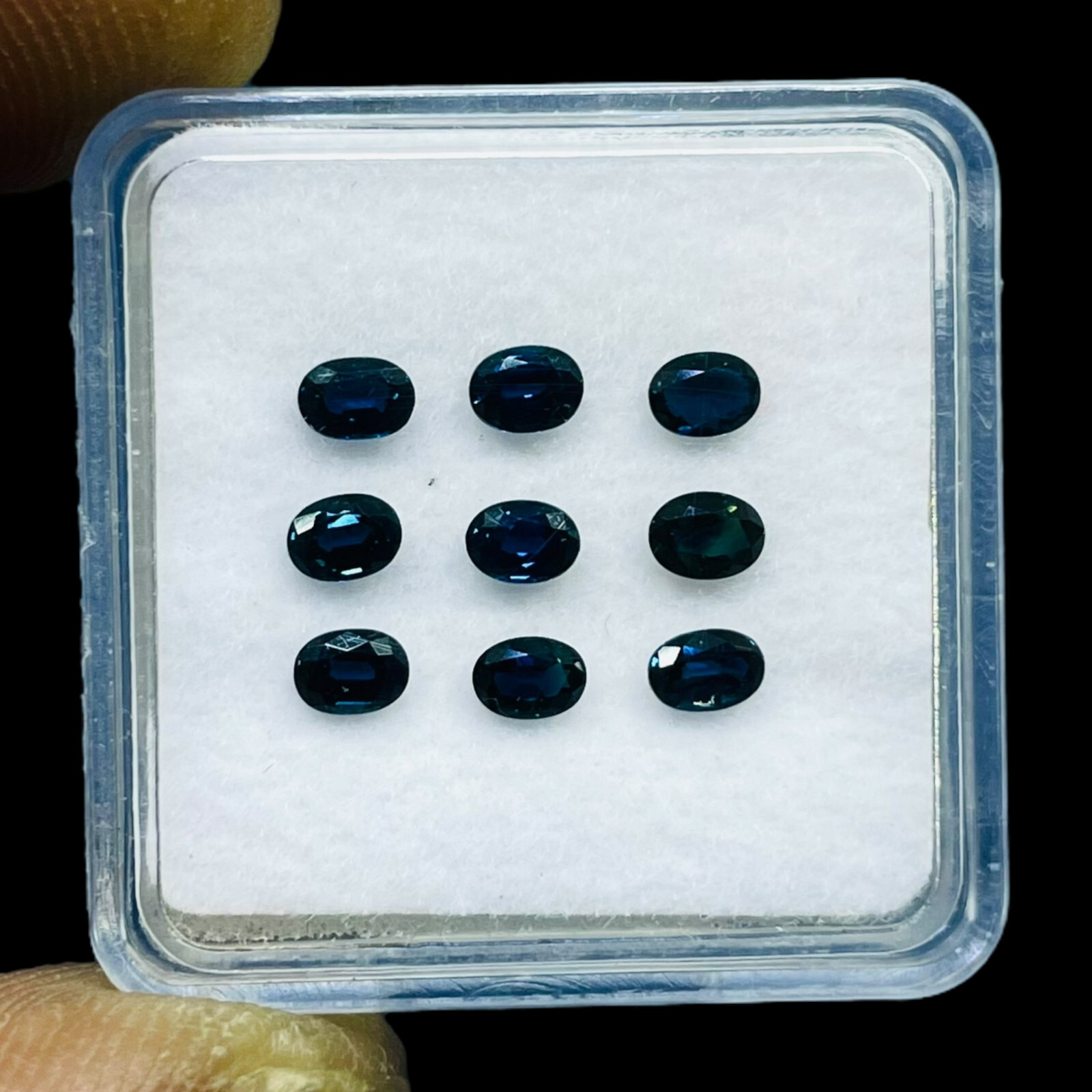 VVS 9 Pcs Natural Ceylon Blue Sapphire 3.5×2.5mm Oval Cut Loose Gemstones Lot