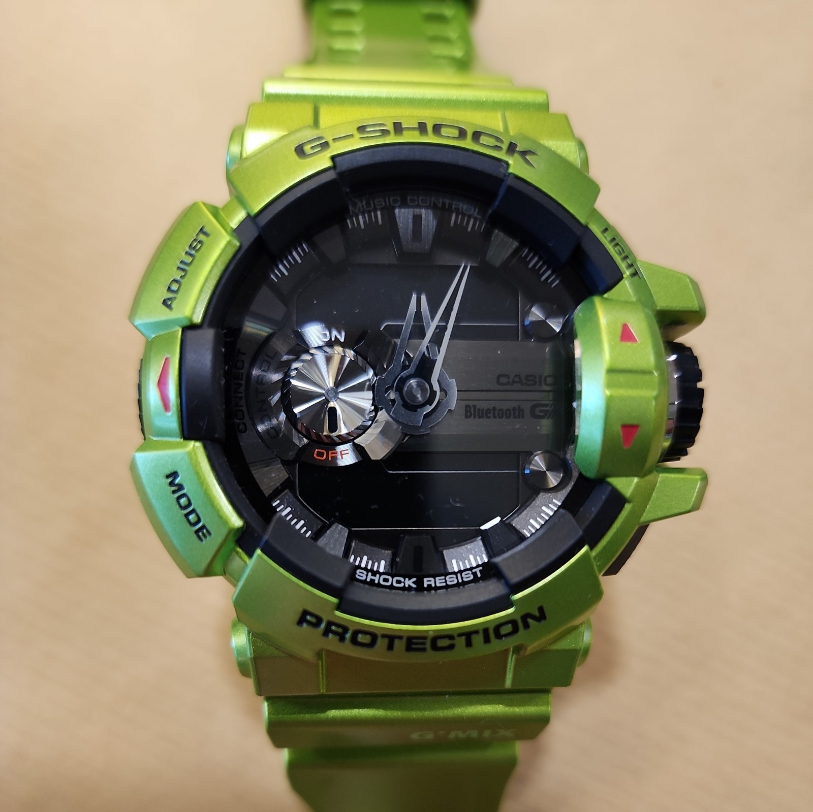 G-SHOCK G’MIX GBA-400 Metallic Green Bluetooth Men’s Wristwatch Water Resistance