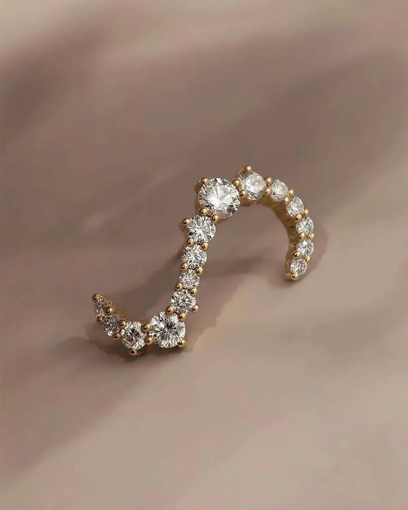 14k Yellow Gold Round Cut Natural Diamond Cluster Earrings For Wedding Sale !
