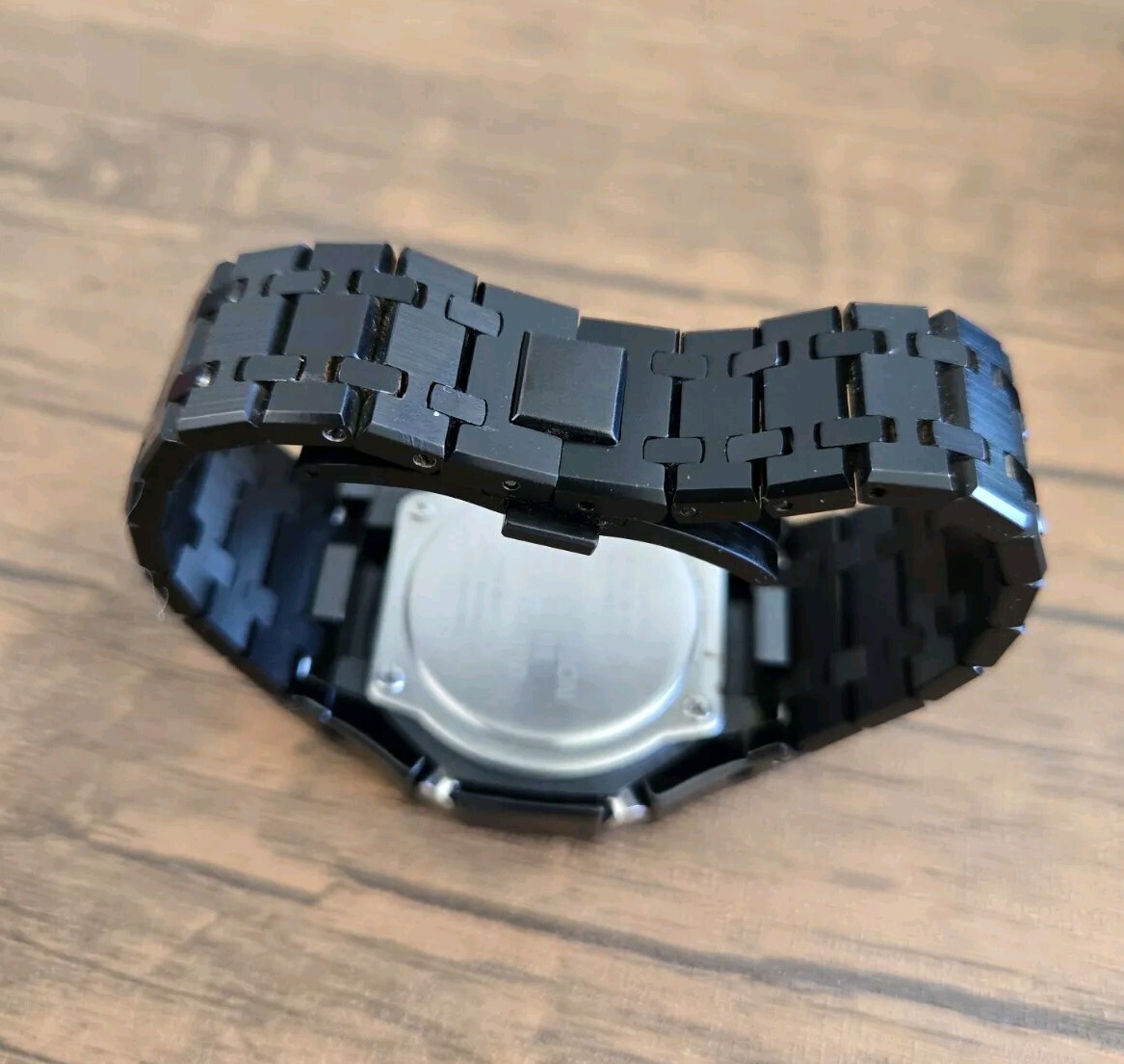 Casio G-Shock GA-2100SKE MOD Metal Case Bracelet Black Analog Digital 45.4 mm