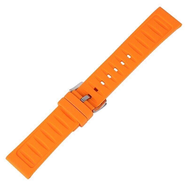 16/18/20/22/24/26/28mm Rubber Band Silicone Waterproof Watch Strap Replacement