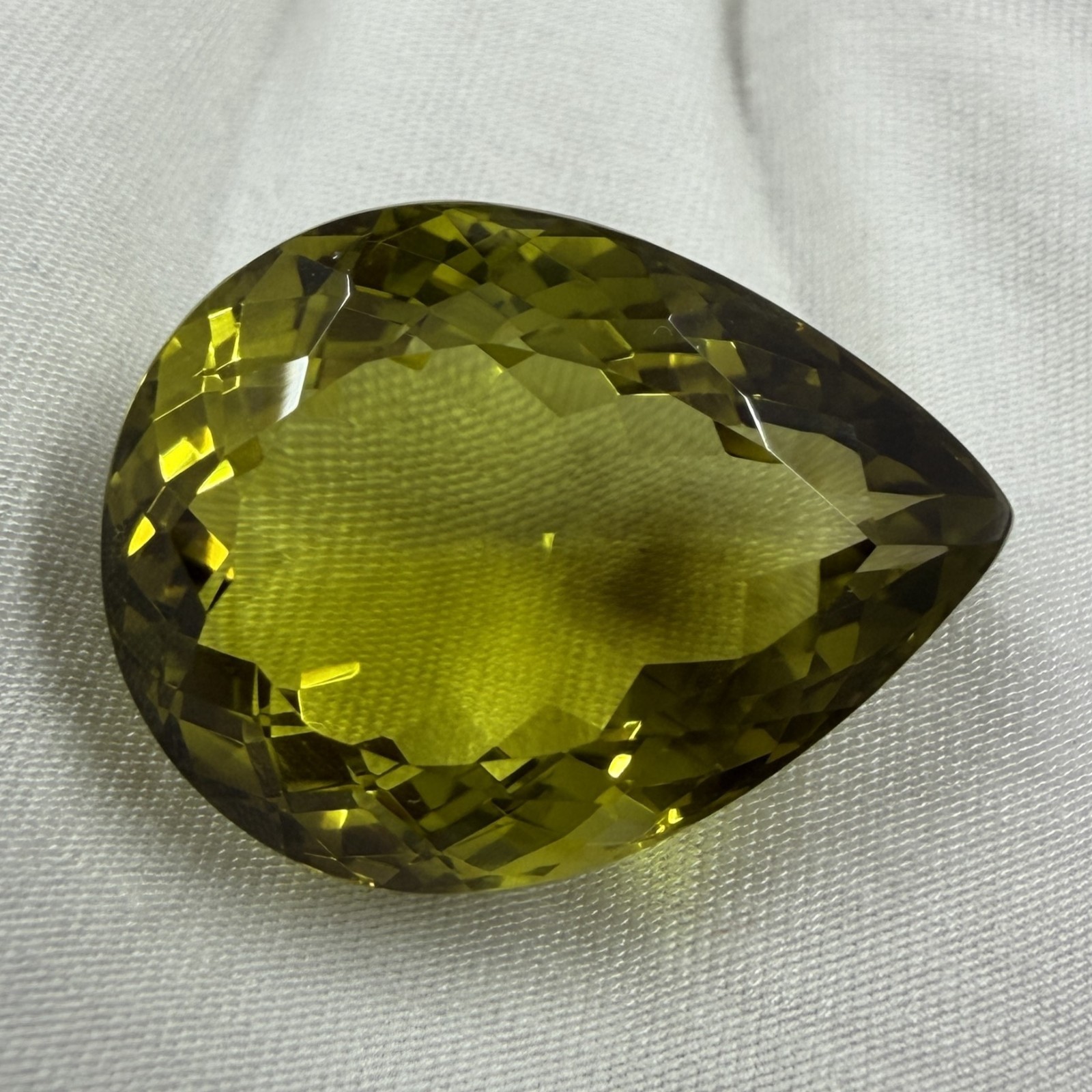 Natural Bio – Lemon Quartz Pear Cut Gemstone