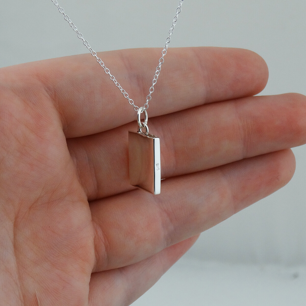 Book Locket Necklace – 925 Sterling Silver – Photo Picture Pendant Charm Open