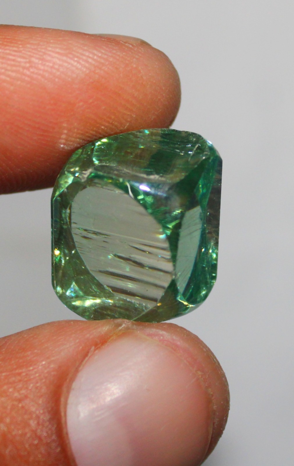 26.75 Ct Moissanite Raw VVS1 quality Green color Large Moissanite Rough gemstone