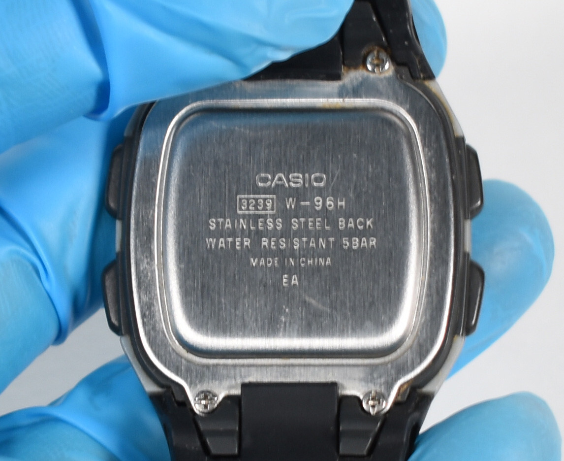 Casio Vintage Men’s Watch Digital Day Date Backlight W-96H 36mm #A044