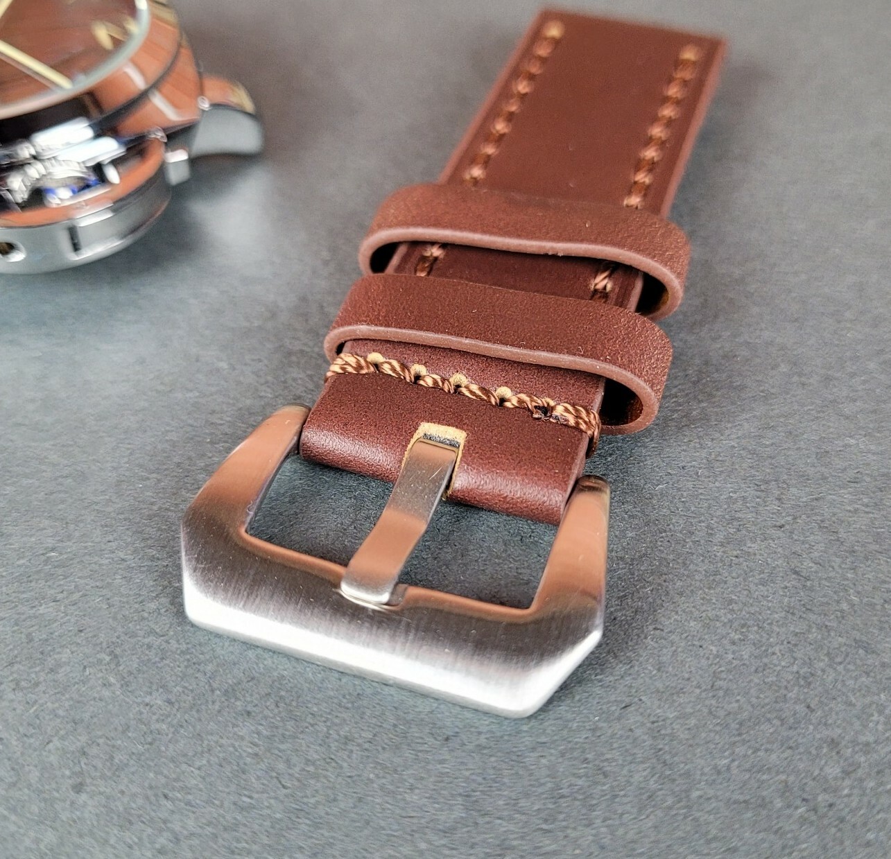 Handmade Panerai Style Leather Watch Strap for Luminor Radiomir 22m 24mm 26mm