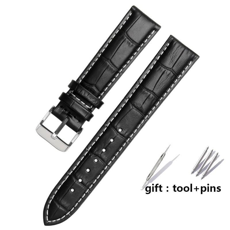 Leather Watch Band Strap Universal Replacement 12–22mm for Men Women