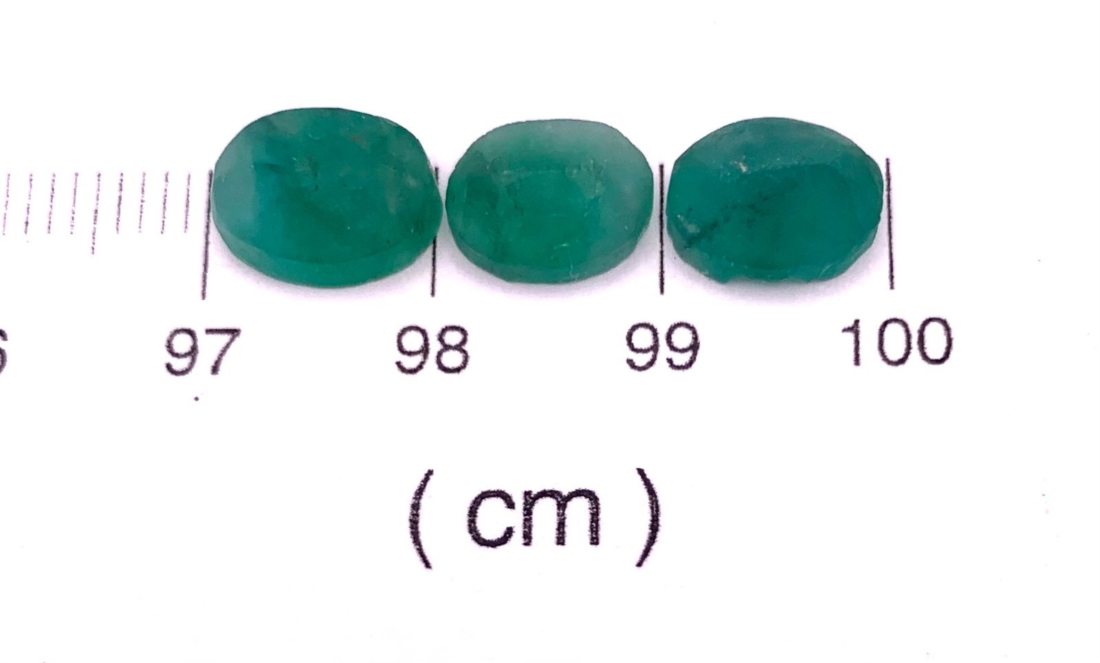 Natural Emerald Set of 3 – 6.35 Ct Green Rough Preform 6.90×8.80 mm Brazil N005