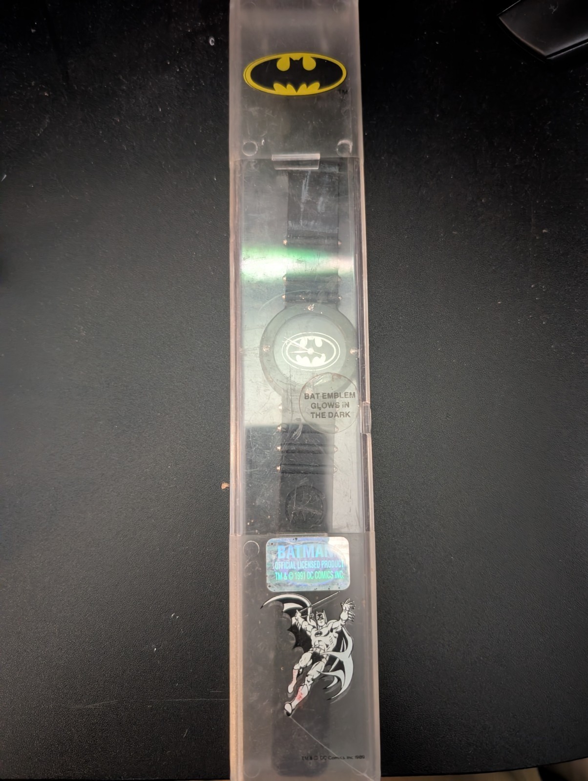 Vintage 1991 Batman DC Comics Wristwatch Quintel V102 Watch