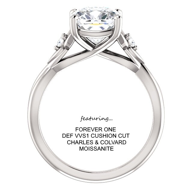 2.06 Carat Forever One DEF Moissanite Ring 14K Gold CHARLES & COLVARD