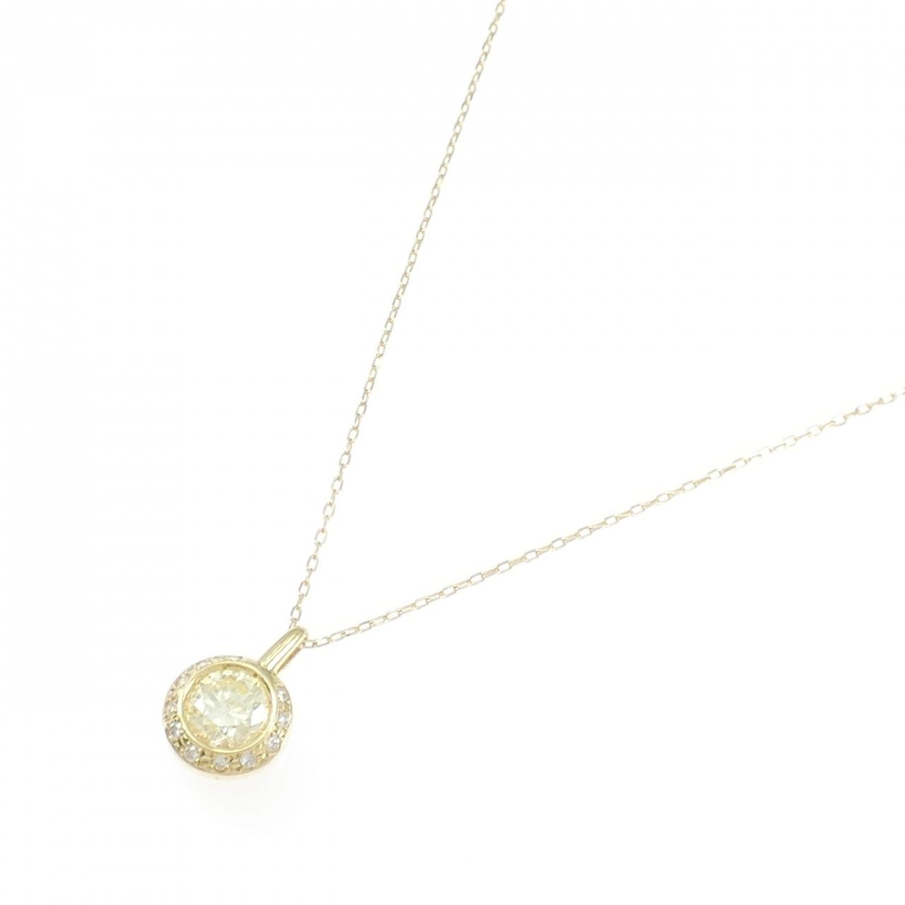 Authentic 18K Yellow Gold Diamond Necklace 1.14CT #270-004-157-8572