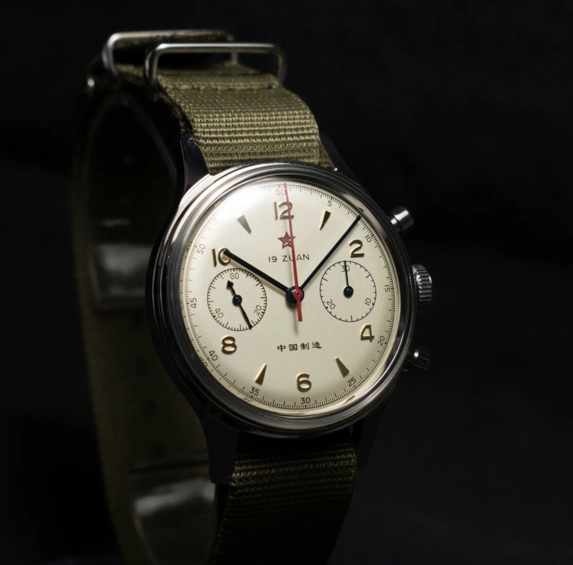 Seagull 1963 Mechanical Chronograph Watch (No SwanNeck Regulator, Acrylic Cryst)