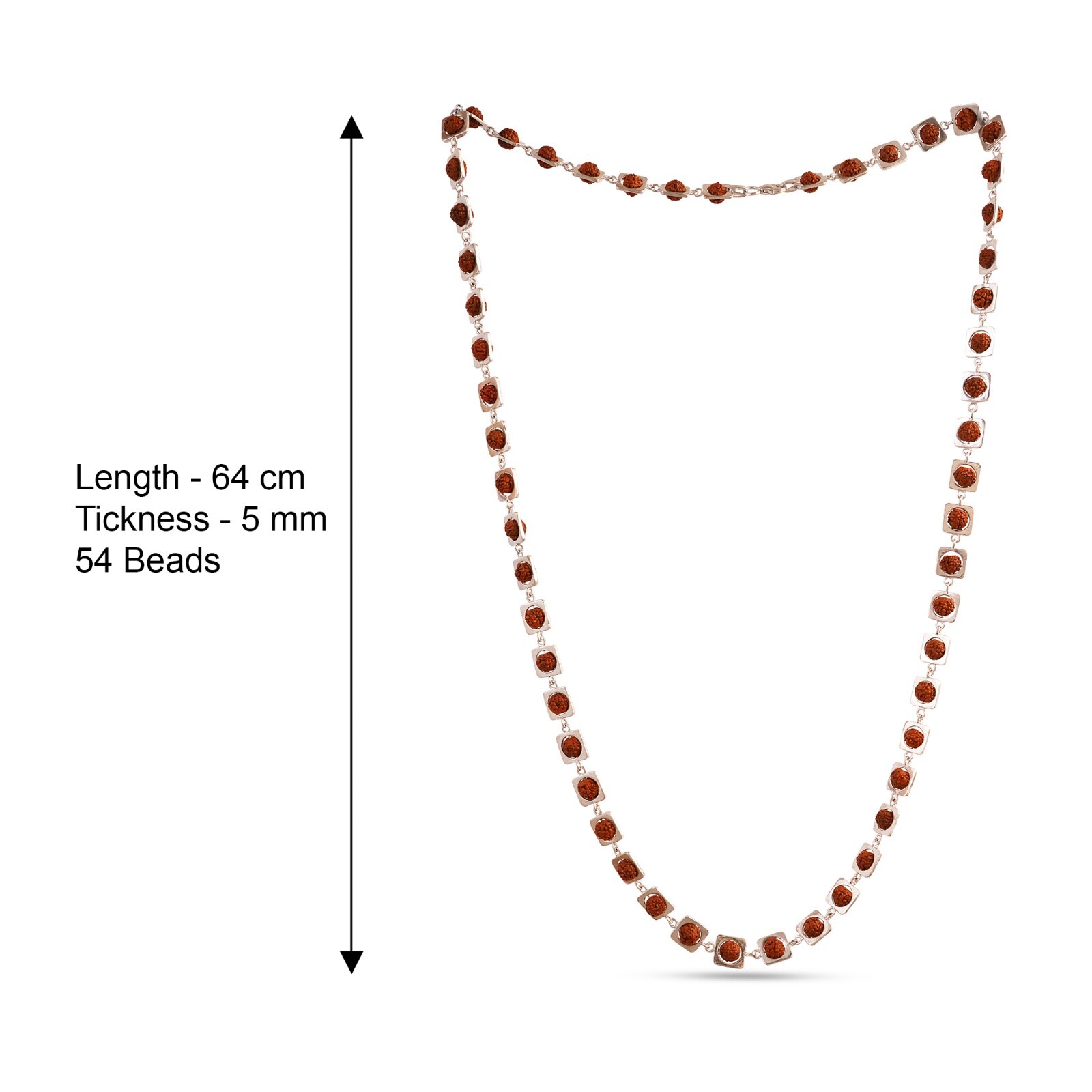 925 Solid Silver fancy Rudraksha Mala Used for Jaap or Wear Handmade Mala