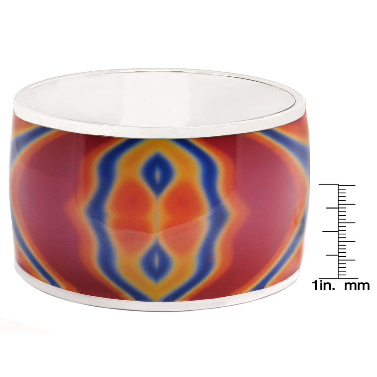 De Buman Sterling Silver “Dream” Multicolor Enamel Bangle Bracelet