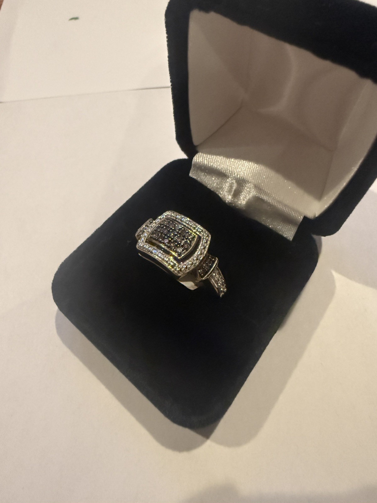 NWT 14k Gold Over Silver 0.20 ct. Rd Mocha Diamond Ring