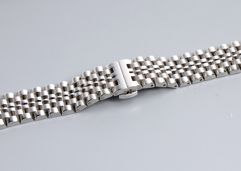 12-24mm Stainless Steel Watch Strap Band Jubilee Bracelet Straight+Curved End