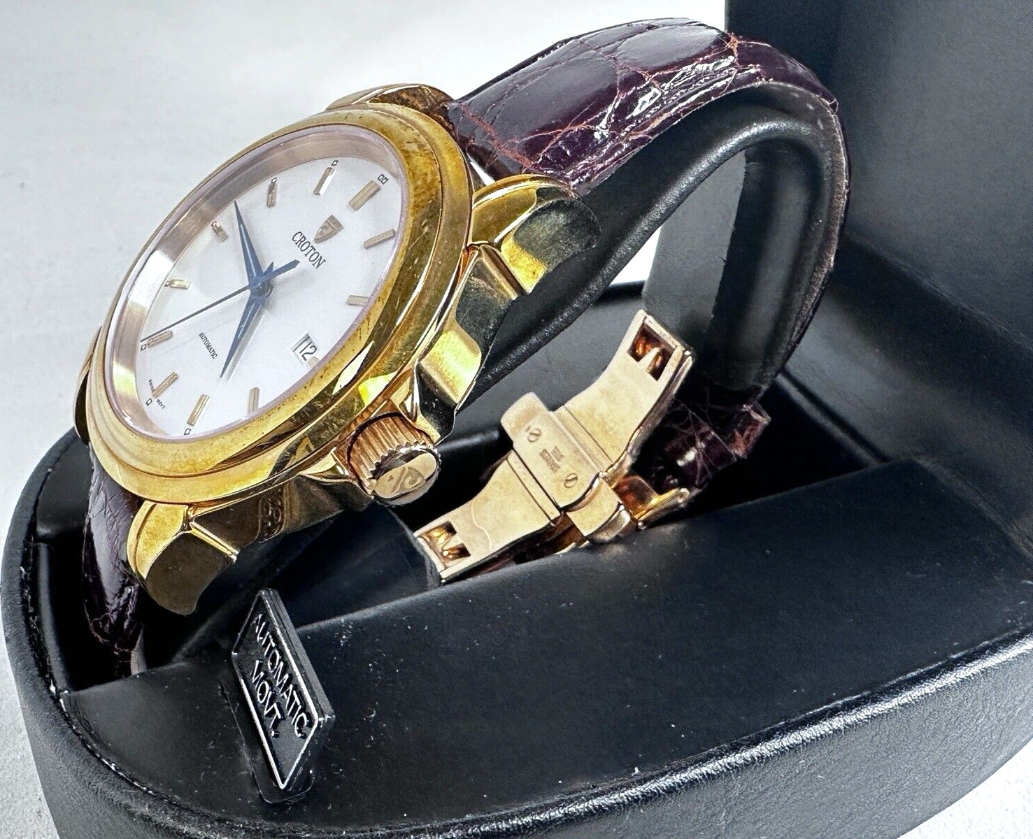 Men’s Croton Wristwatch Limited Edition 0141/1000 Leather Band with Box