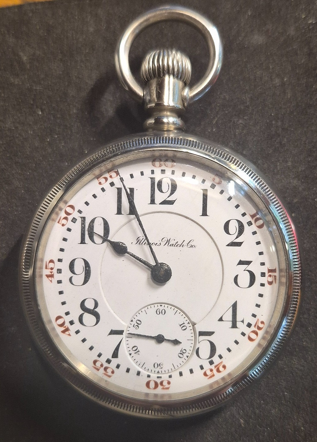 1911 ILLINOIS WATCH CO. TWO TONE 18s 17 JEWEL OPEN FACE DISPLAY BACK