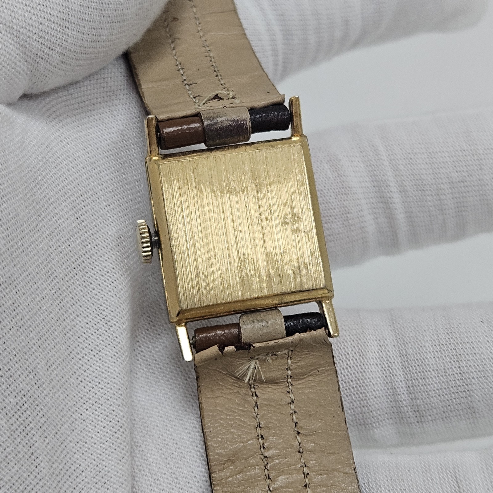 Vintage Marcel Boucher Brown Black & White Manual Wind 17J Unisex Watch Rare