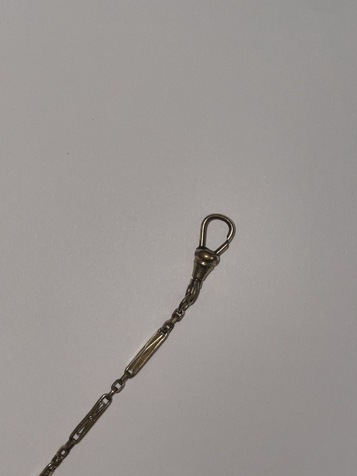 Antique 12K Gold Filled Fancy Link Albert Style Watch Chain Edwardian Art Deco