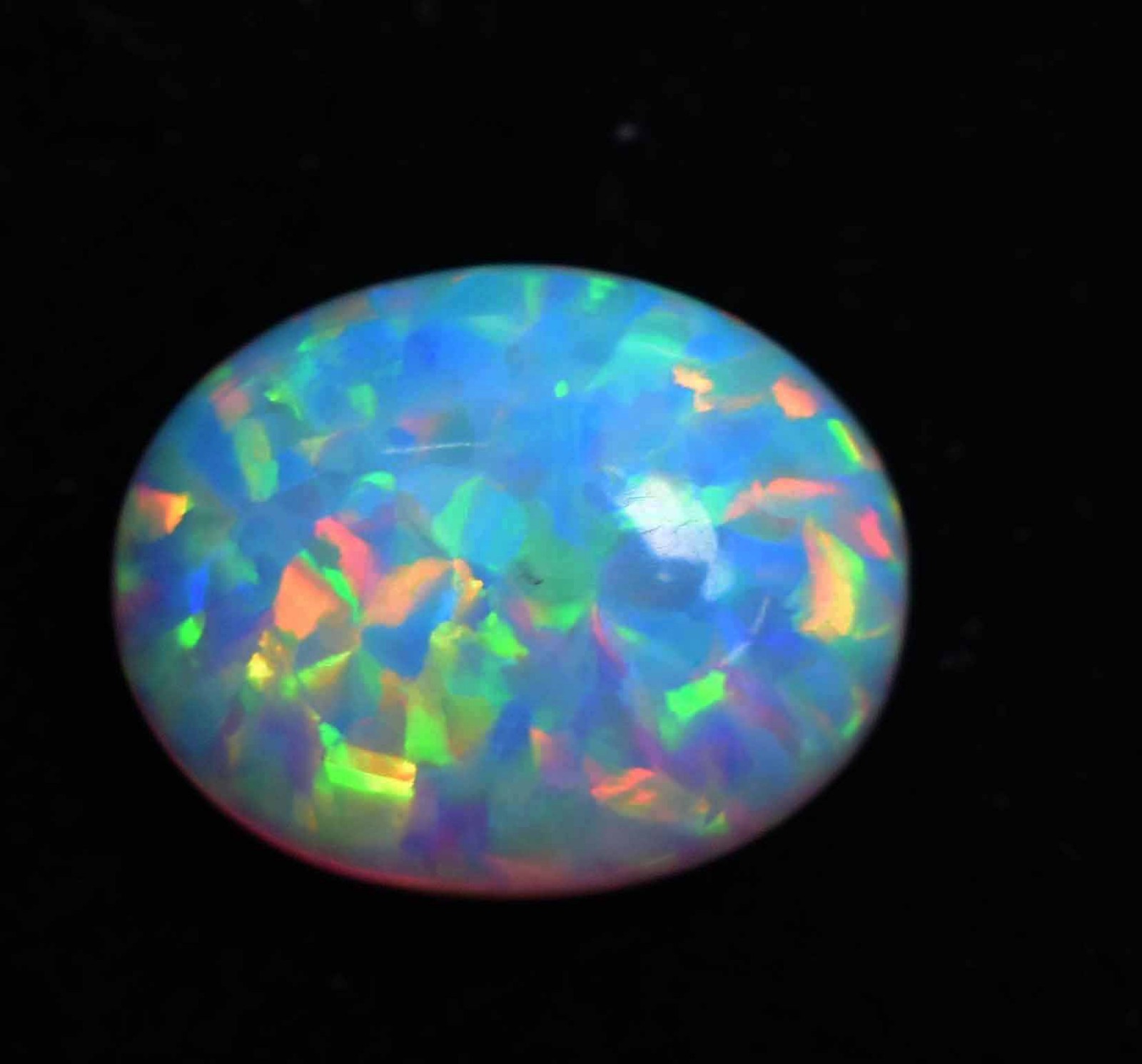 Natural Ethiopian Fire Opal 7.40 CT AGSL Certified Play Of Color Loose Gemstone