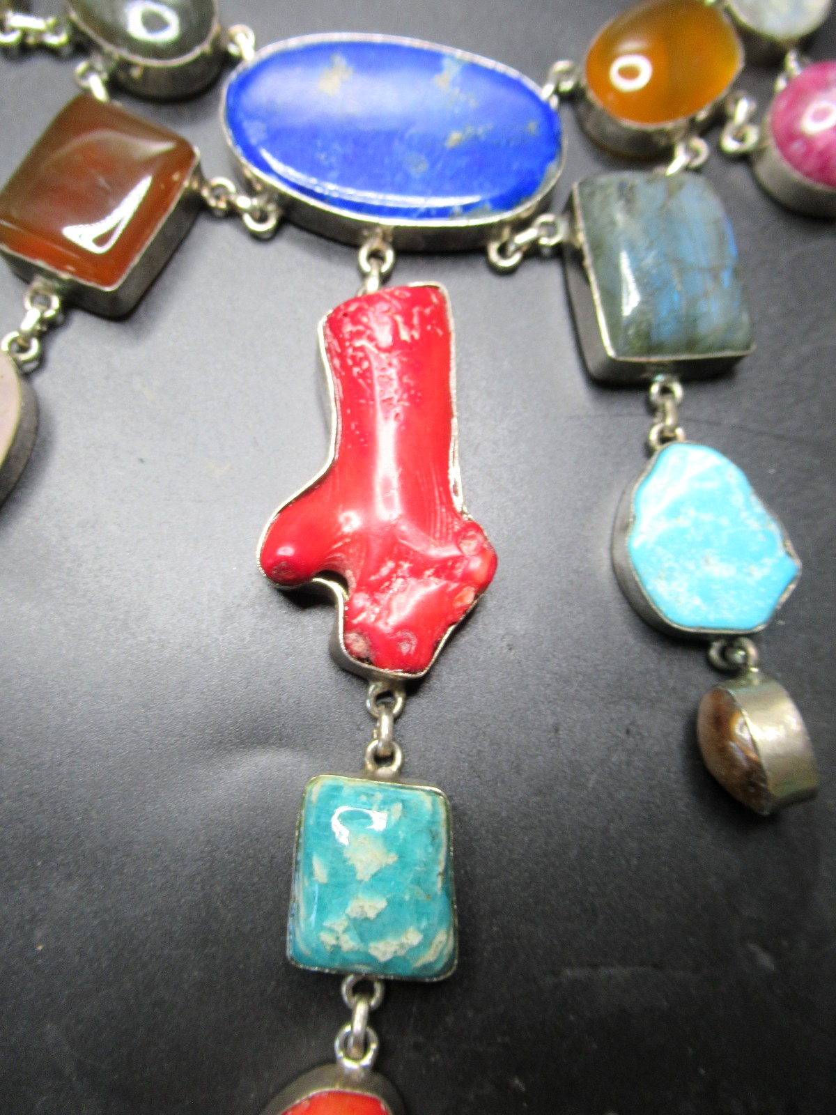 Amazing Handcrafted Genuine Gemstone Necklace Turquoise Lapis Coral MORE!