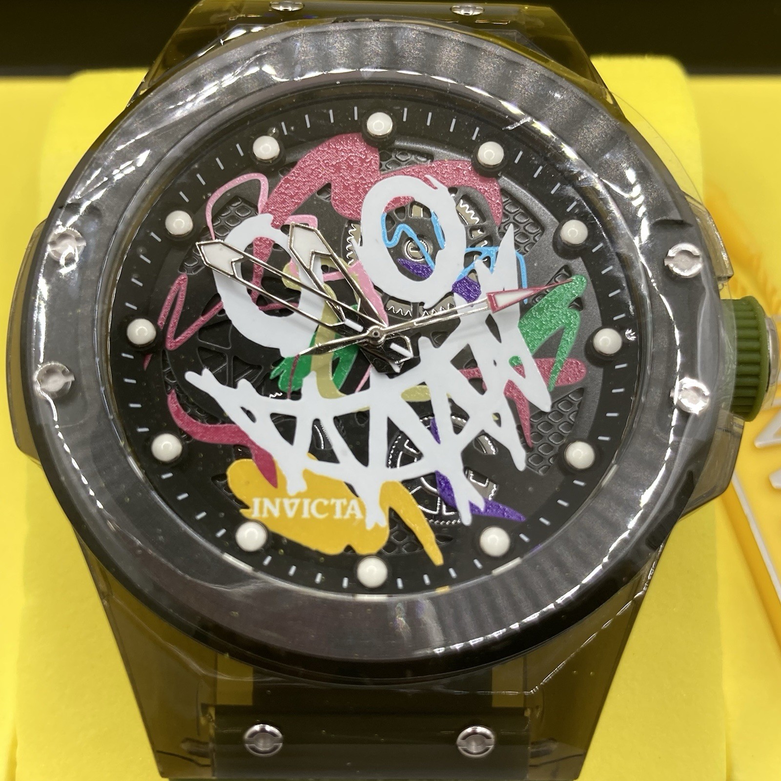 NEW Invicta Sea Base Rogue 48mm Graffiti Dial Men’s Quartz Watch 50006 Green