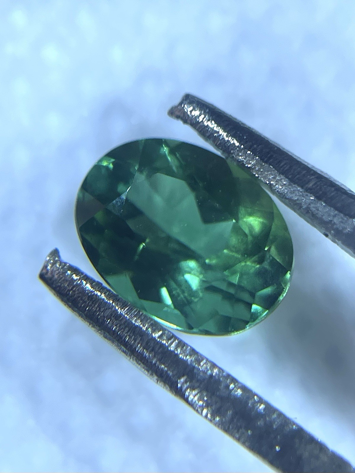 1 Carat Faceted Oval Chrome Green Tourmaline 7x5mm Loose Gemstone