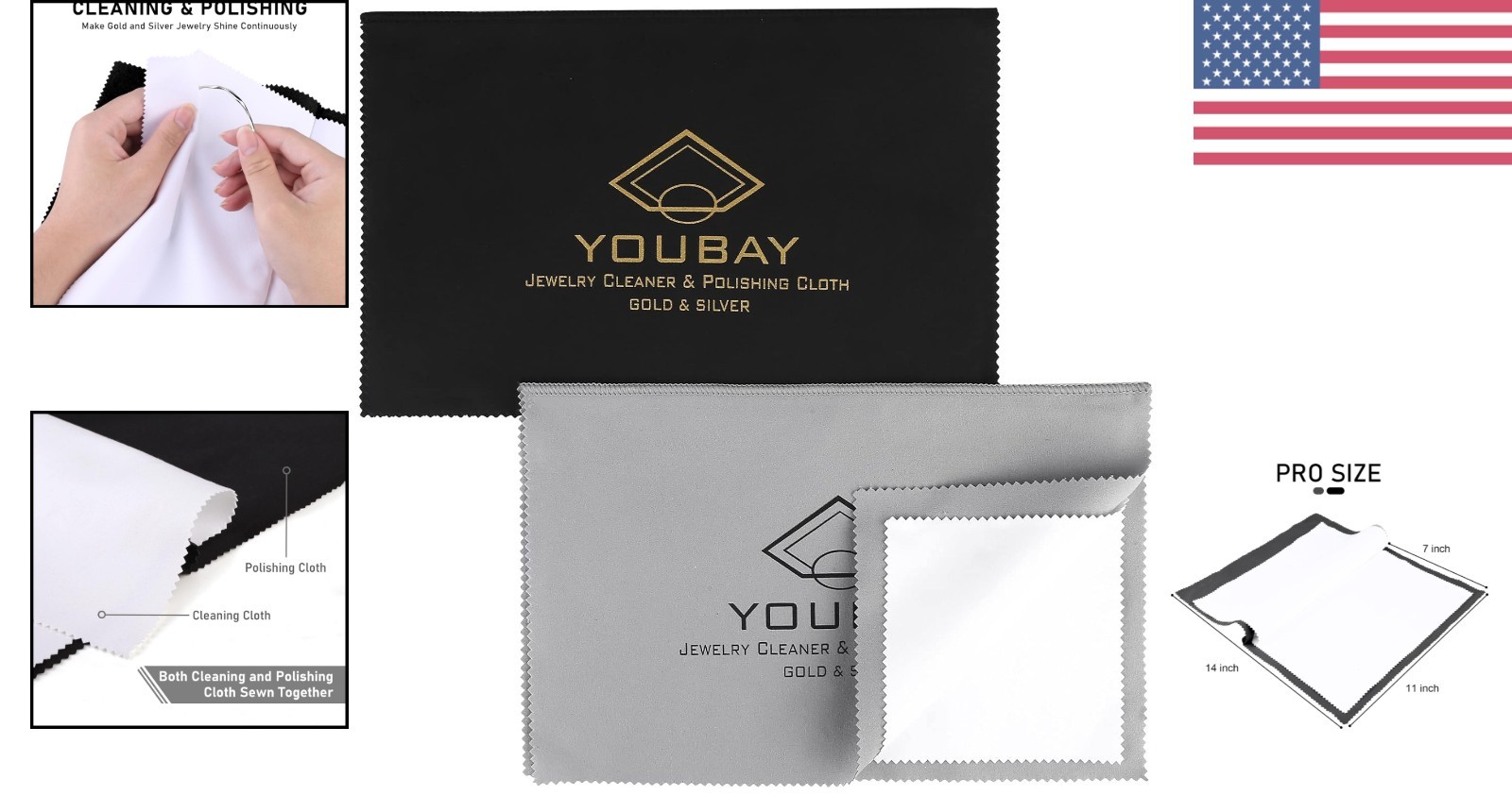 Luxury 14×11 Inch Jewelry Cleaning Cloth Set – Non-Toxic Microfiber Excellence