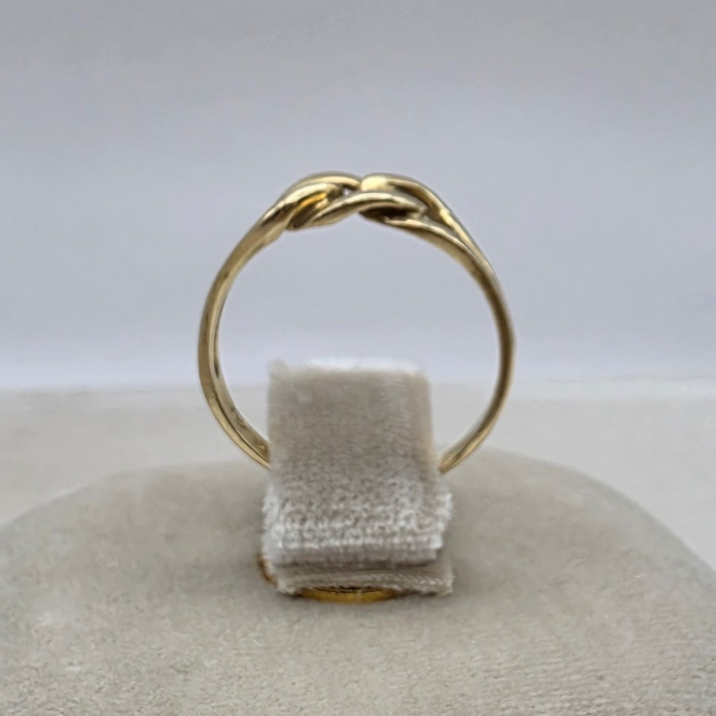Vintage Italian 14K Gold Love Knot Ring, Chain Link Style Size 5