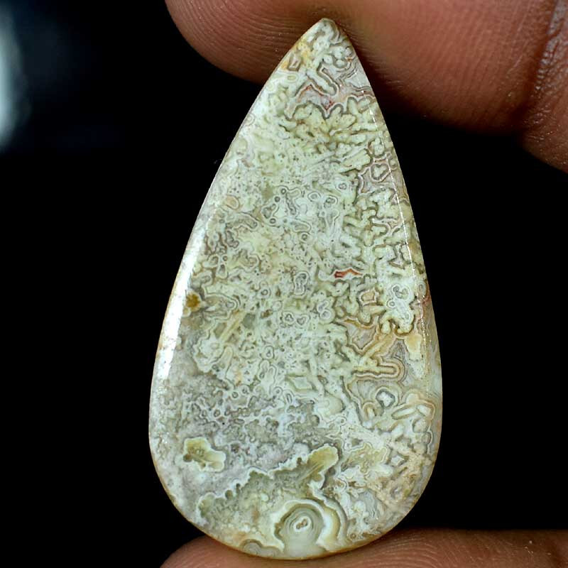 Crazy Lace Agate Pear Cabochon 100% Natural Gemstones 19mm. 35mm. 04mm. 26.60Cts