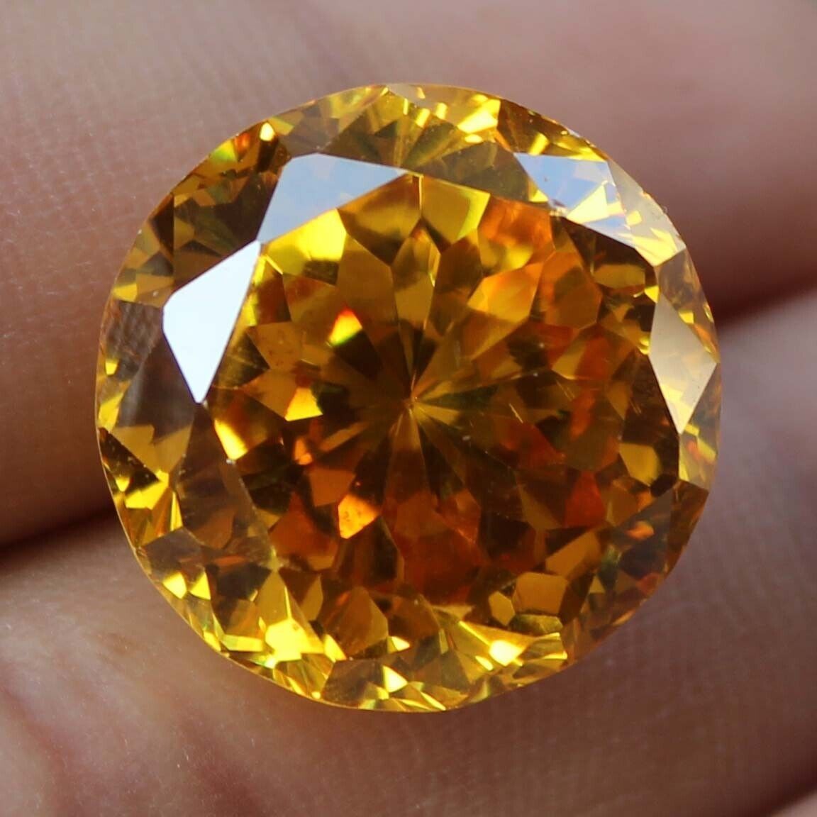 38 Ct. Natural Precious Cambodian Zircon Round Cut Loose Gemstone Gift for Women