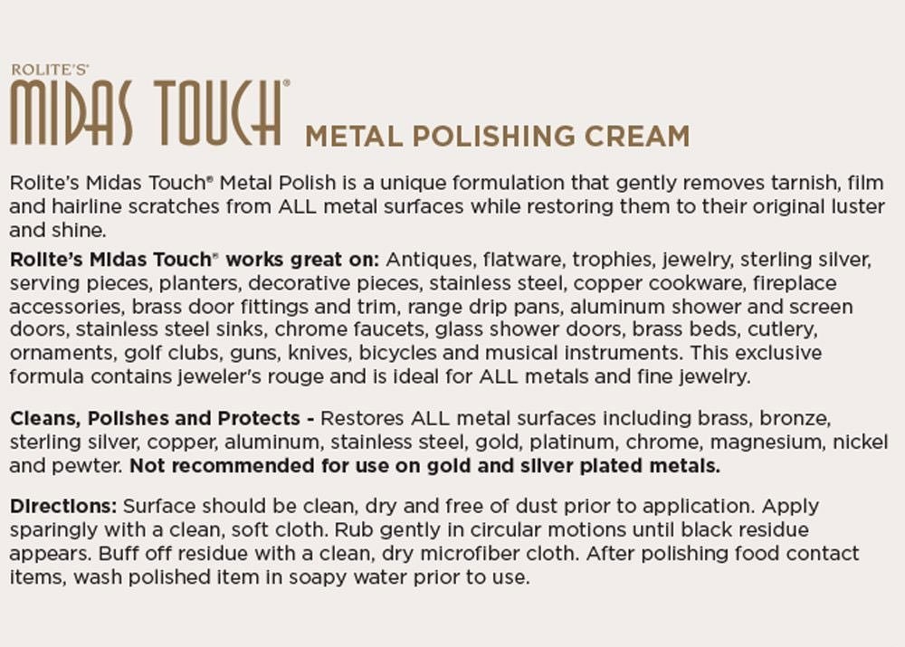 Rolite Midas Touch Metal Polishing Cream 1 Lb for Silver Gold Brass Copper Ch…