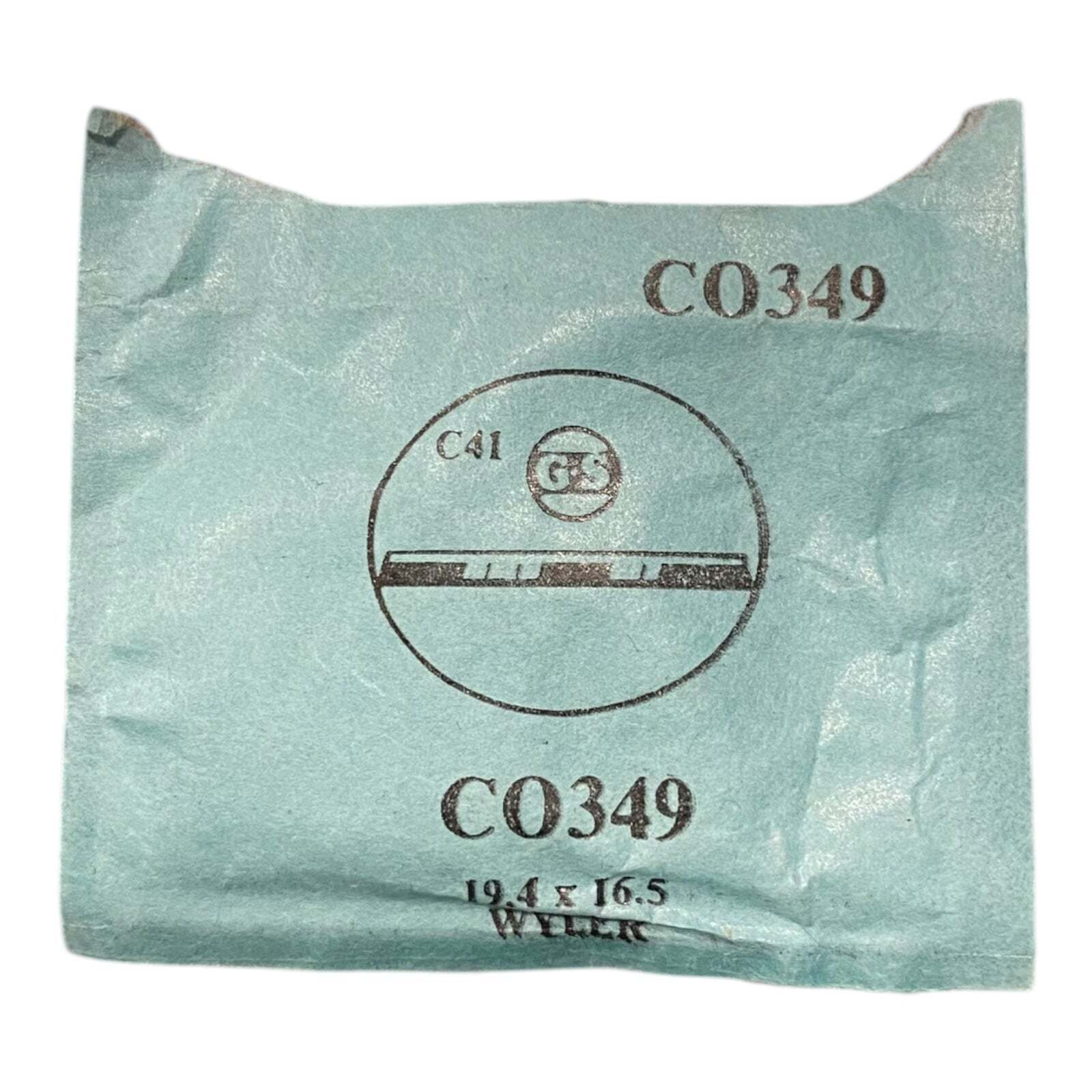 Germanow-Simon Mach (GS) CO349 Watch Crystal 19.4×16.5 NOS Part Flexo Wyler