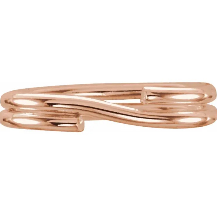 **TINY** 3.6×5.8mm OD Solid 14k ROSE Gold Oval Split Ring Clasp Charm Key Chain
