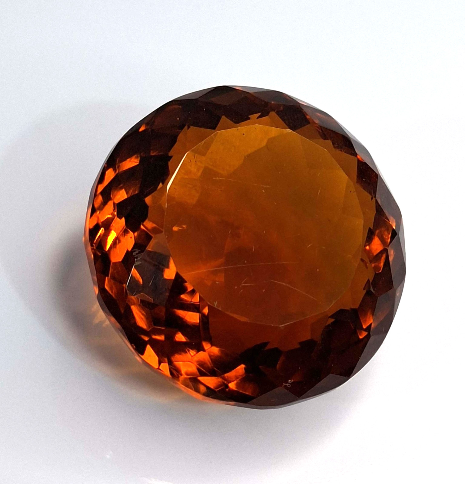 Orange Brown Citrine Round Cut Natural 150-152 Ct Certified Loose Gemstone SP643