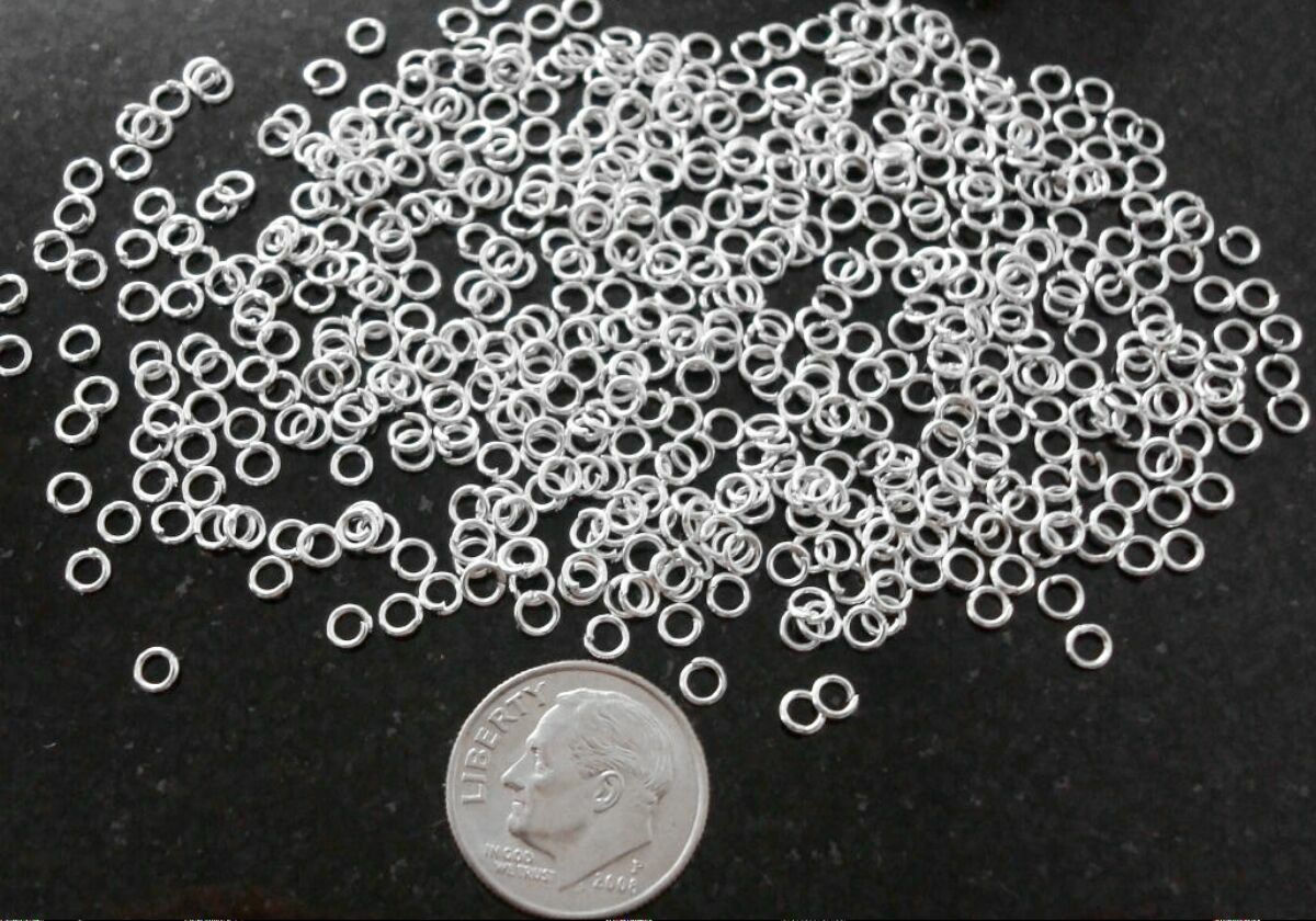 500 3mm Open sterling silver plated jump rings 22 gauge round 3 x 0.7mm FPJ020