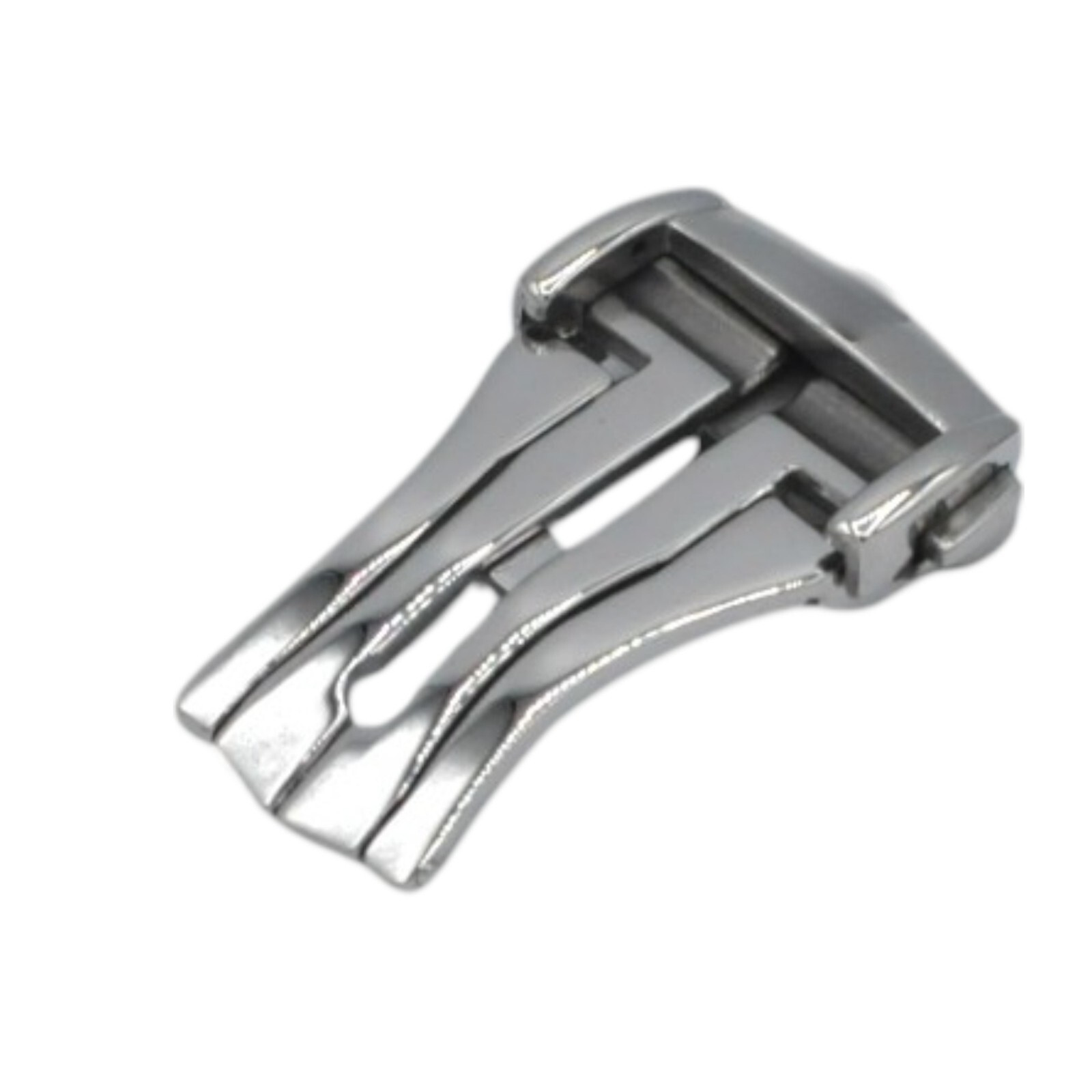 18mm Stainless Steel Silver Color Deployment Watch Clasp For Omega