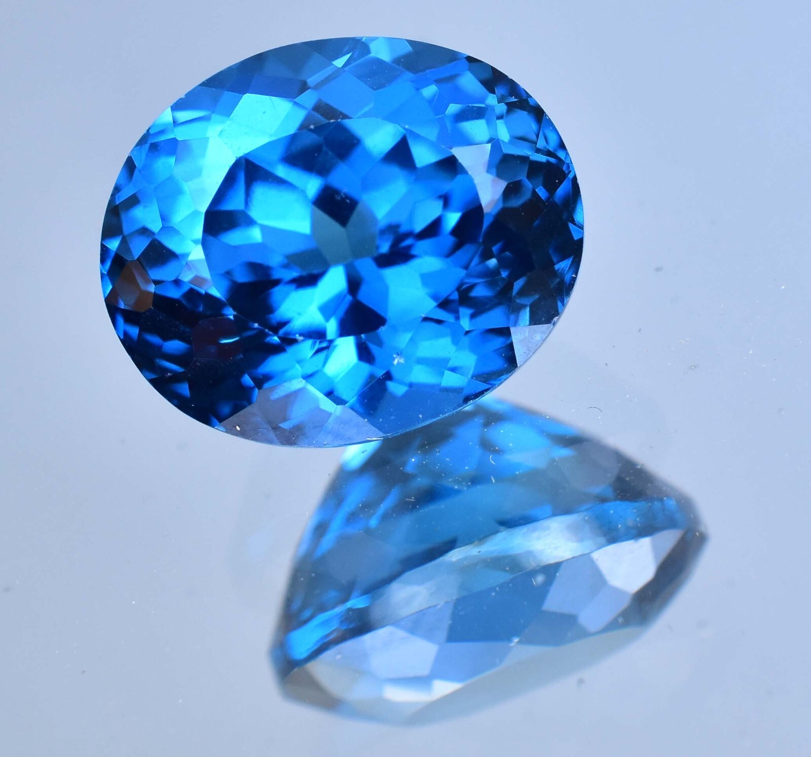 18.45 Ct Flawless Natural Ceylon Blue Spinel AGL Certified Oval Shape Gemstone