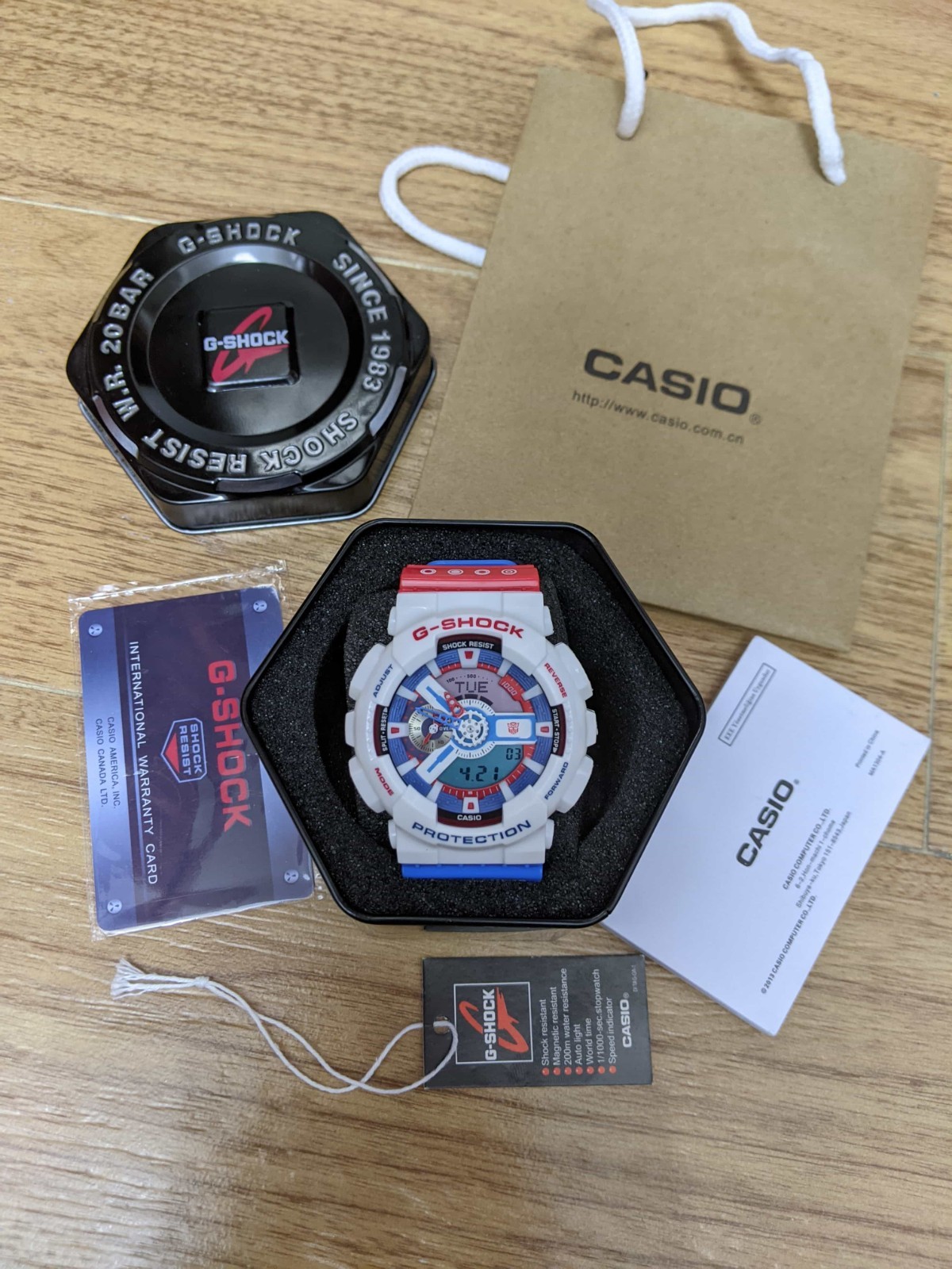 Casio G-Shock Ga110 Transformers Optimus Prime Limited Collab Display Watch