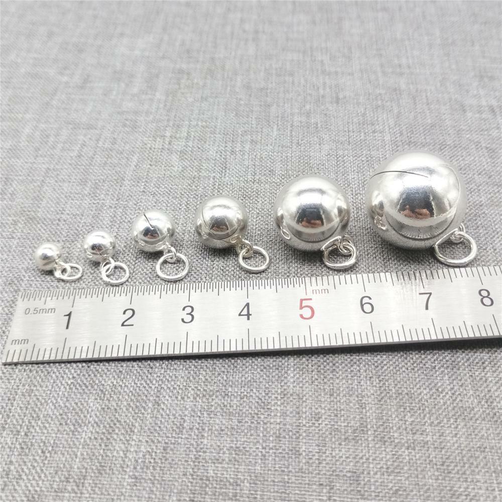 925 Sterling Silver Ball Jingle Bell Charm 5mm 6mm 7mm 8mm 10mm 12mm 14mm 16mm