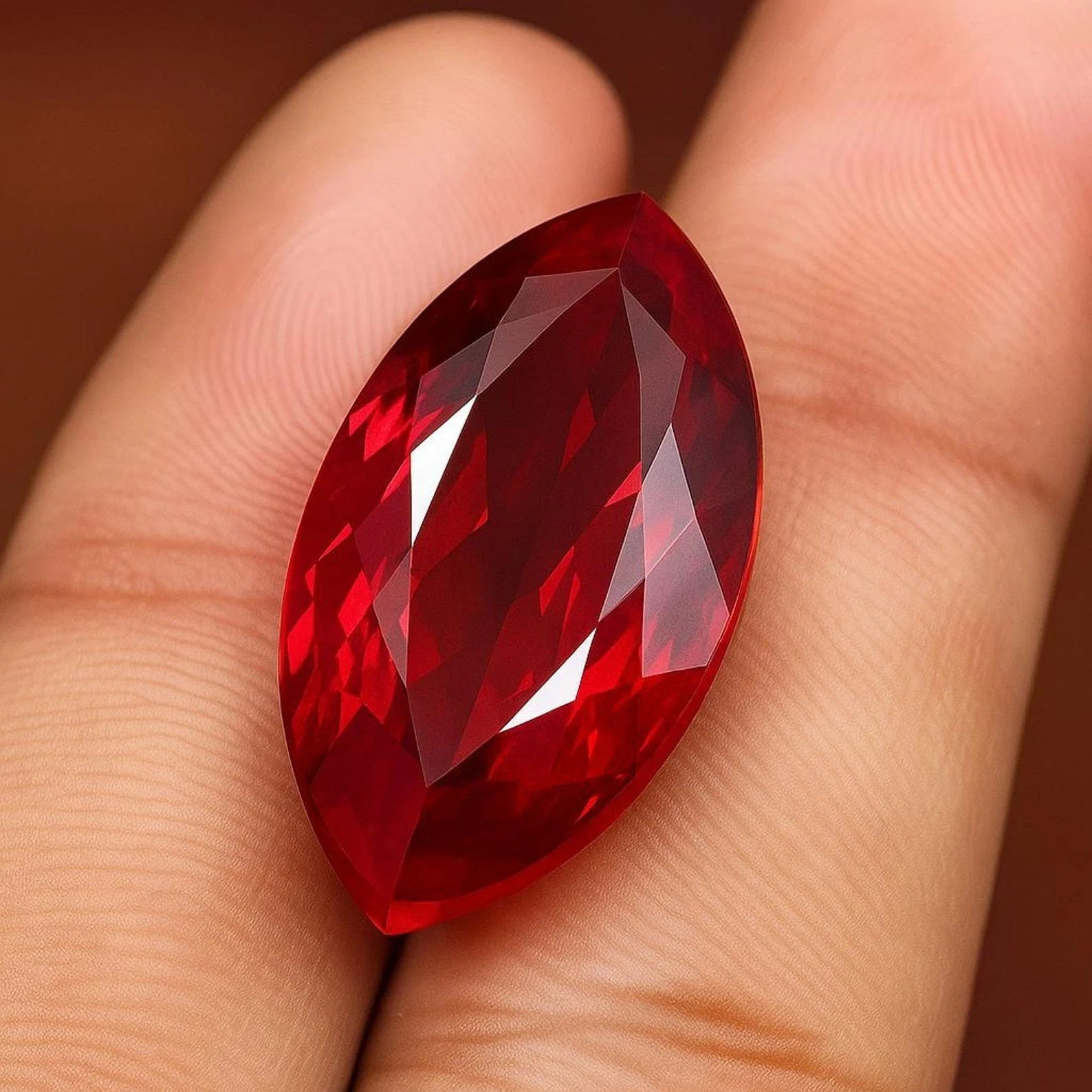 Natural Ruby 22 Ct Marquise Cut Red Certified Loose Gemstone