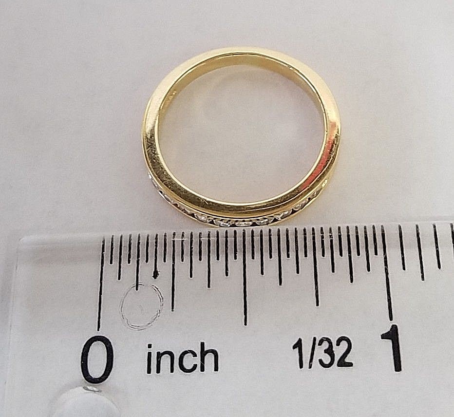14K YELLOW GOLD 1/4 CARAT CHANNEL SET DIAMOND BAND / RING