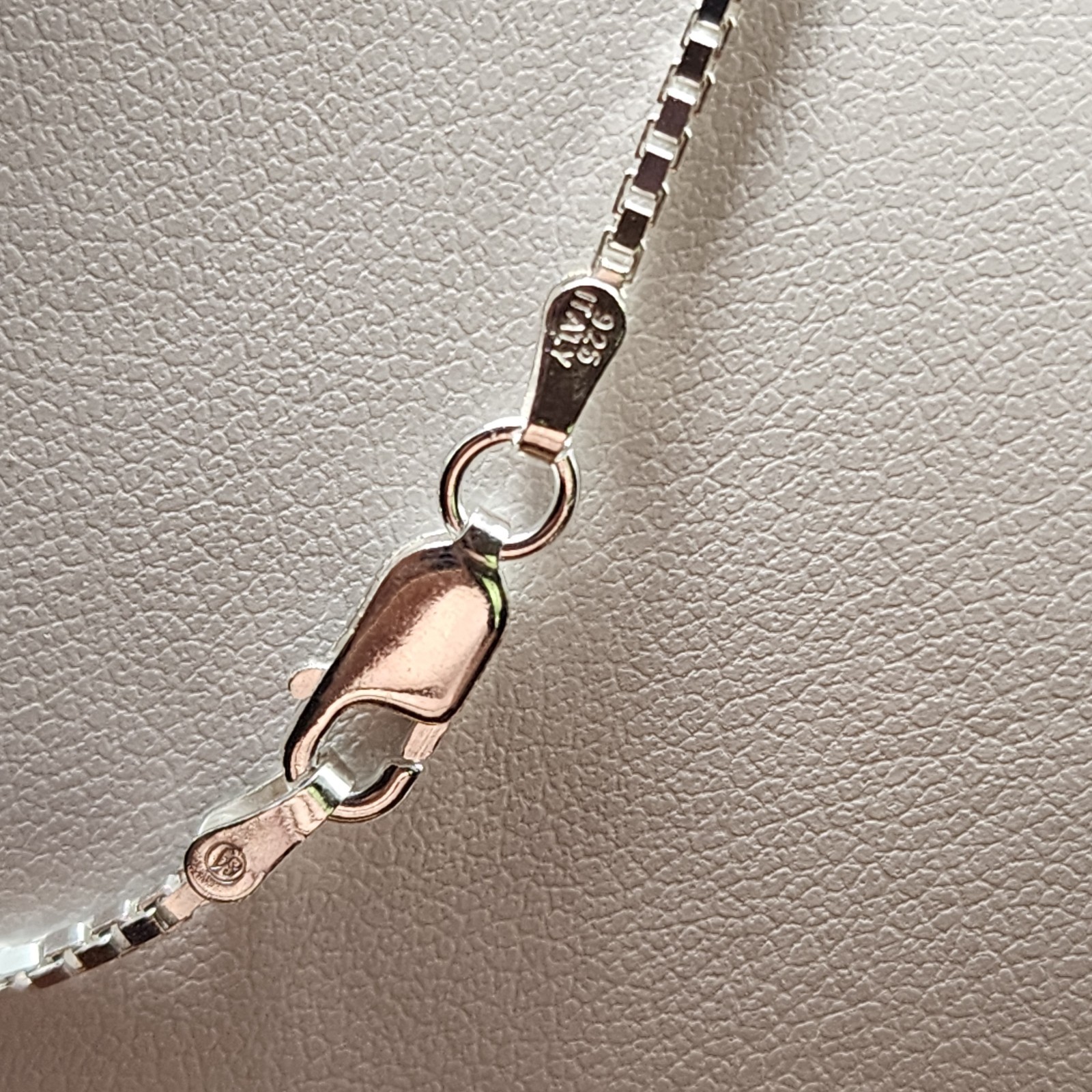 925 NEW Italian Sterling Silver Box Chain 16″ 1mm width