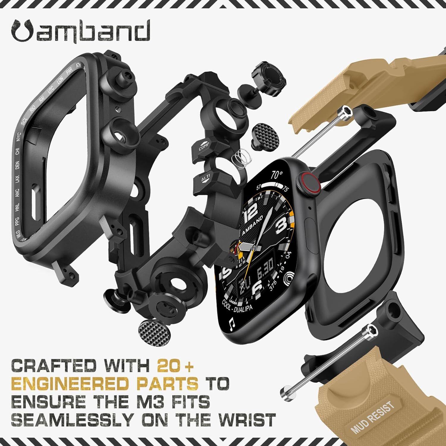 Luxury Rugged Metal TPU Case+Band Strap For iWatch Series 10 9 8 7 6 5 SE Ultra