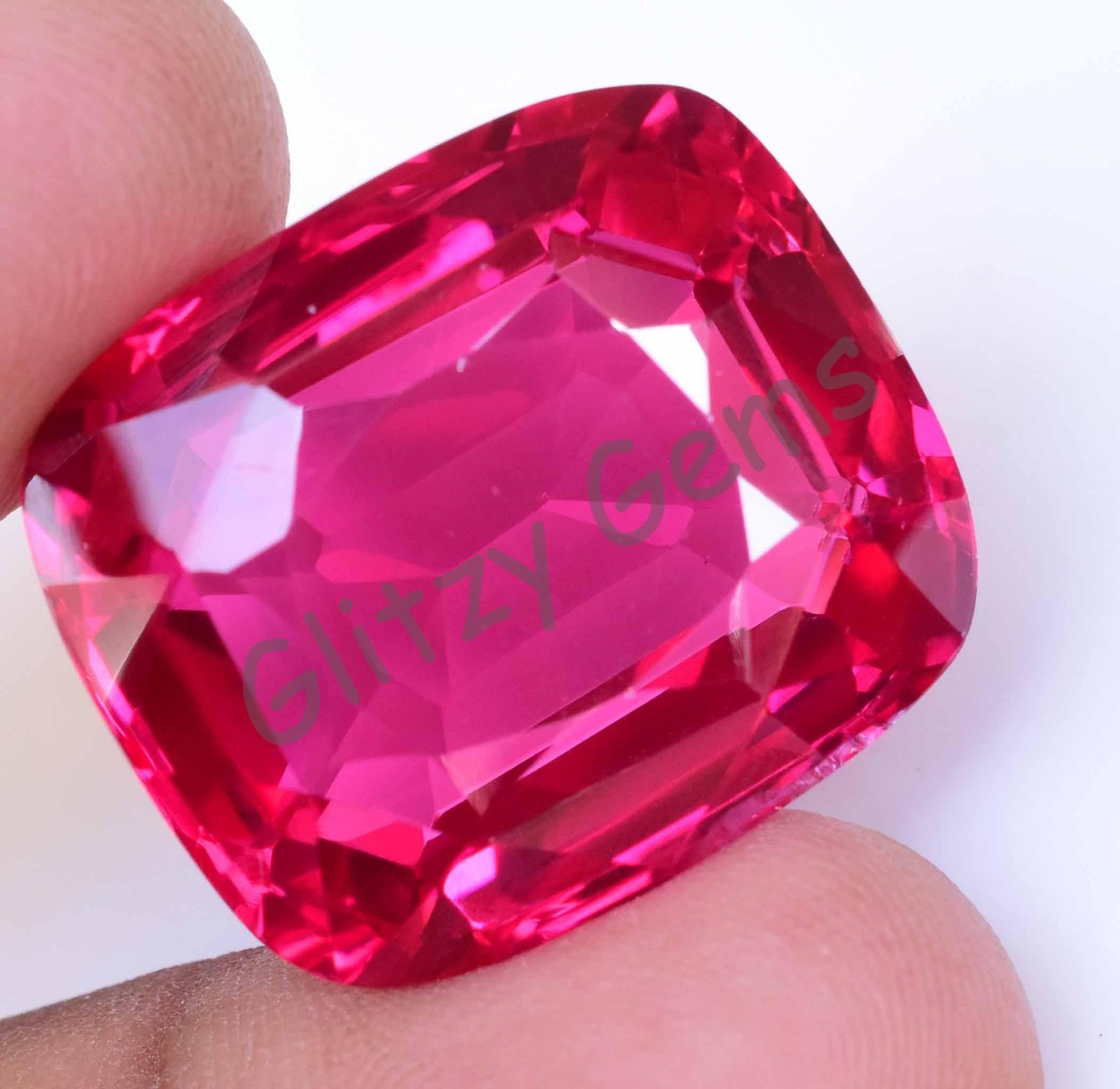 Natural Red Pink Ruby Mogok 68.85 Ct Cushion Stunning CERTIFIED Loose Gemstone