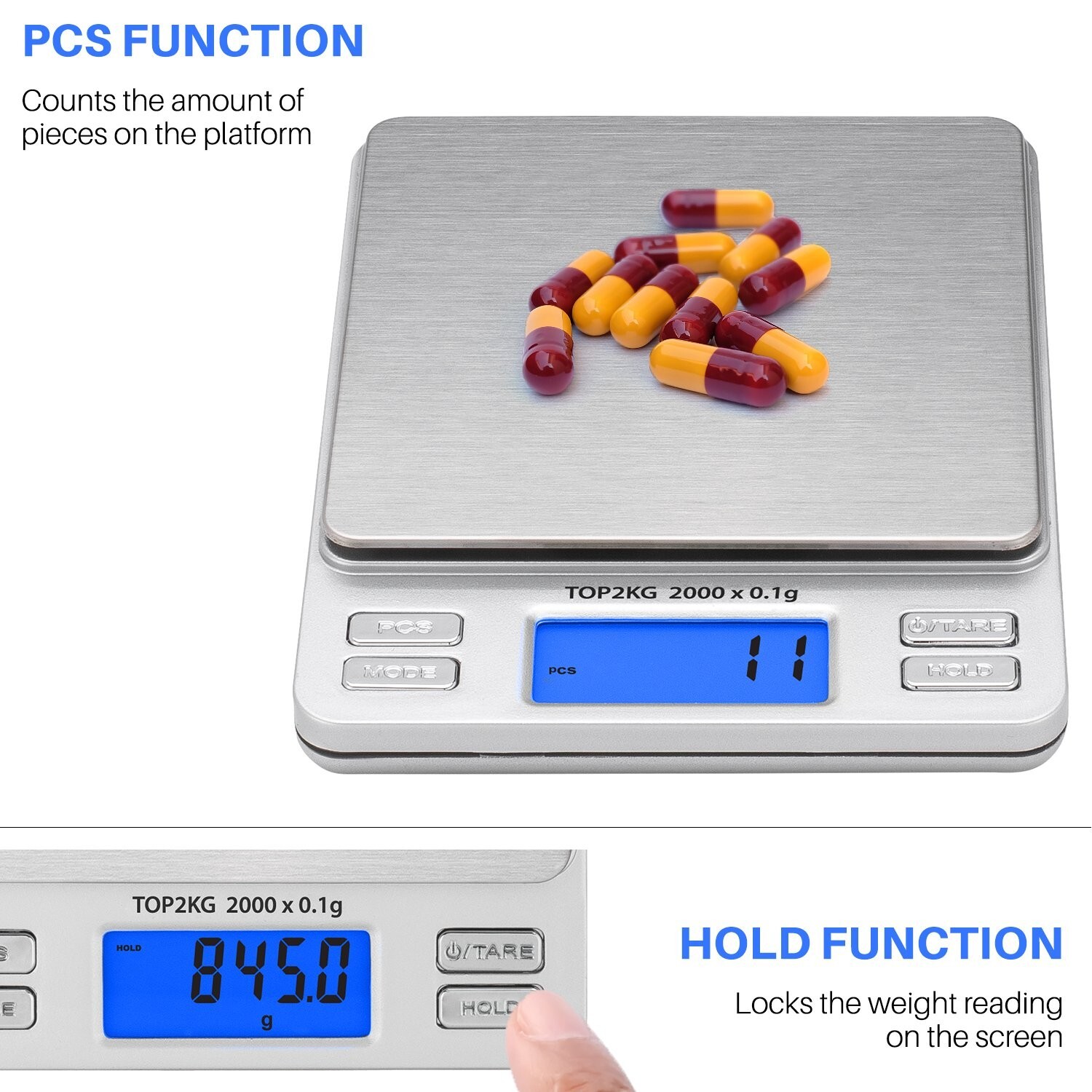 Digital Pro Pocket Scale 2000g x 0.1 Grams Precise Weighing Pocket Scale