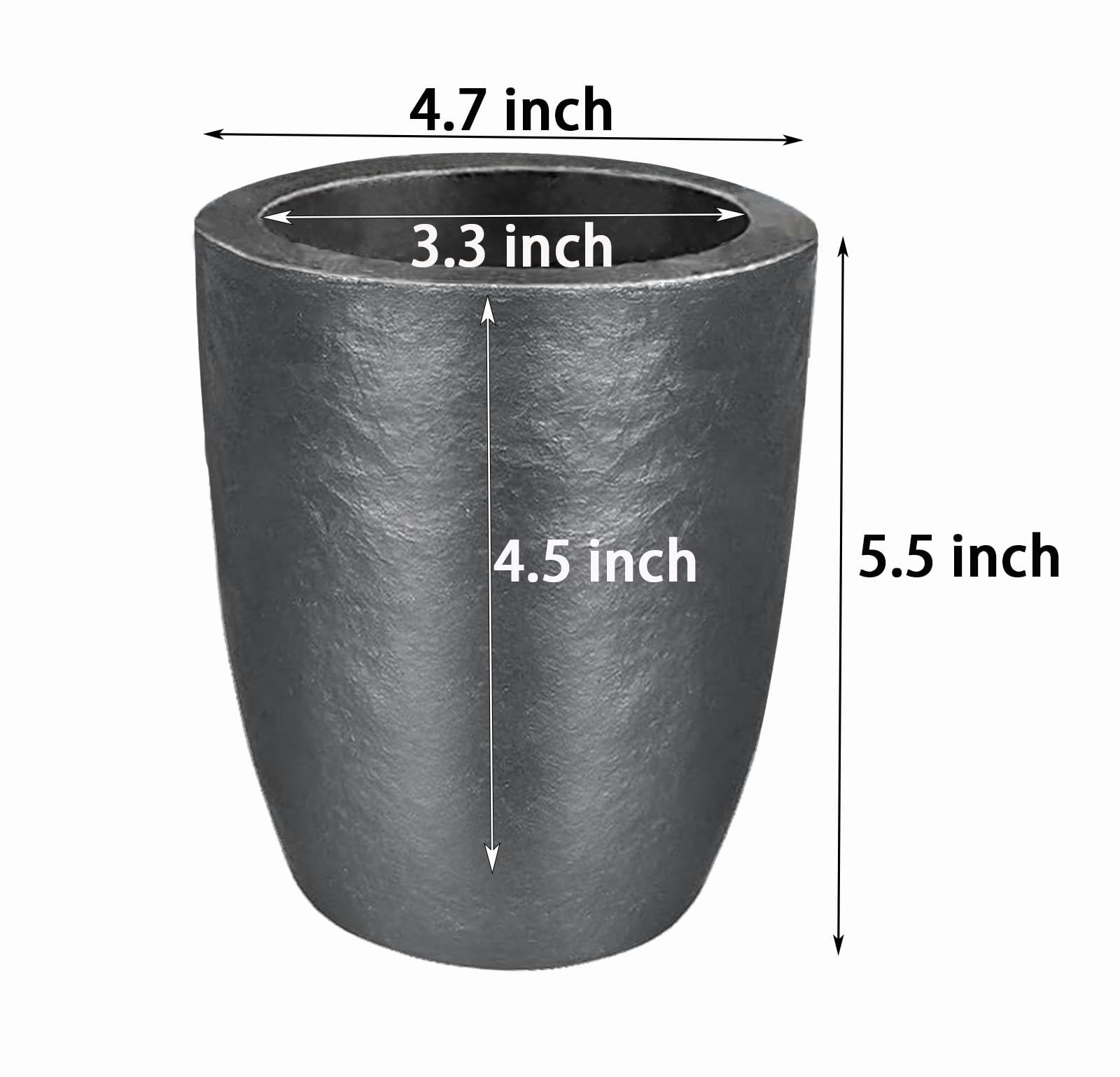 6KG Graphite Crucibles 2PCS – Clay Melting Casting Refining for Gold Silver Copp