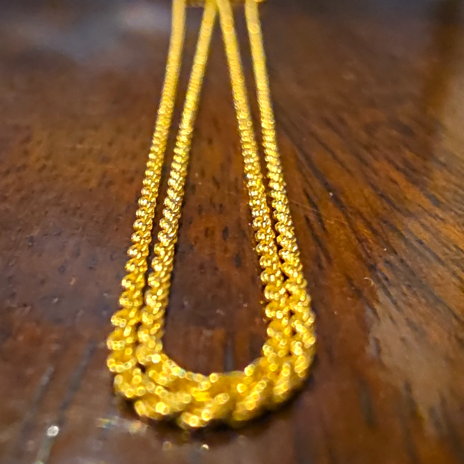 925 Sterling Silver 14k Gold Over Rope Chain Necklace Lobsterclaw, 20inch, 1.2mm