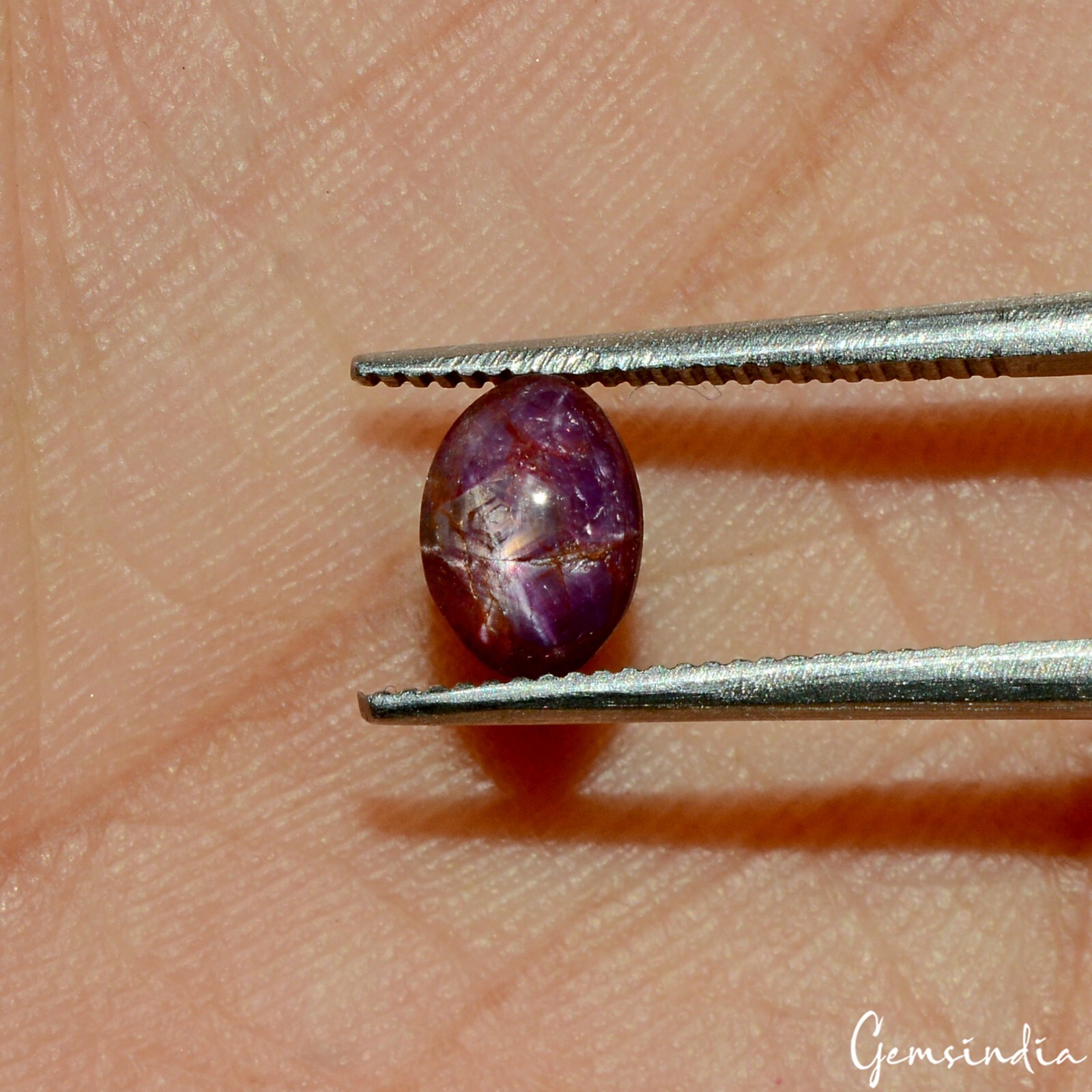 Certified 2.0 Ct Natural Untreated 6 Rays Purple Hue Star Ruby Rare Gem For Ring